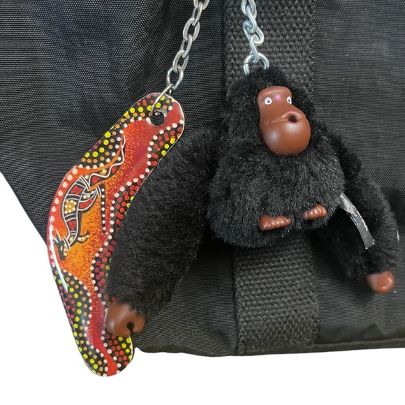 Black expandable Kipling shoulder bag - Picture 4 of 10